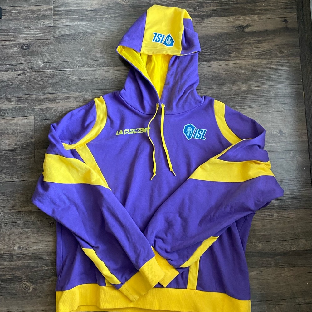 Natasha Zinko hoodie LA Current and ISL branding.